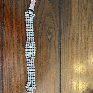 Bracelet Vintage Blue Rhinestones | 6.5”